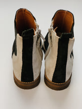 Olivia Ann "Chelsea" Black & Grey Suede Unisex Boots