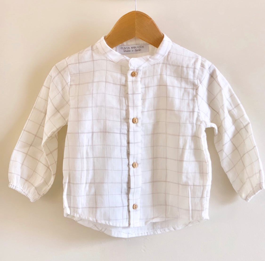 Grid print shirt