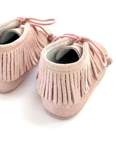 OLIVIA ANN Tassel Moccasin Pram Boots - Pink Sparkle
