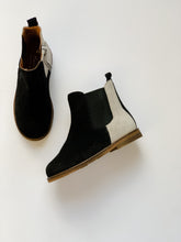 Olivia Ann "Chelsea" Black & Grey Suede Unisex Boots