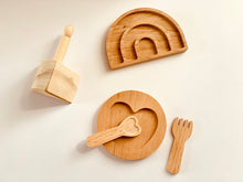 This wooden doll accessories set has an incredible delicacy and softness that we adore! Enhance their play time with our beautiful handcrafted in natural wood dolls Accessories Set.