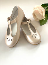 OLIVIA ANN T-Bar Mary Jane "Shiny Pale Pink"