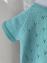 Baby Knitted Romper Pointelle- Turquoise