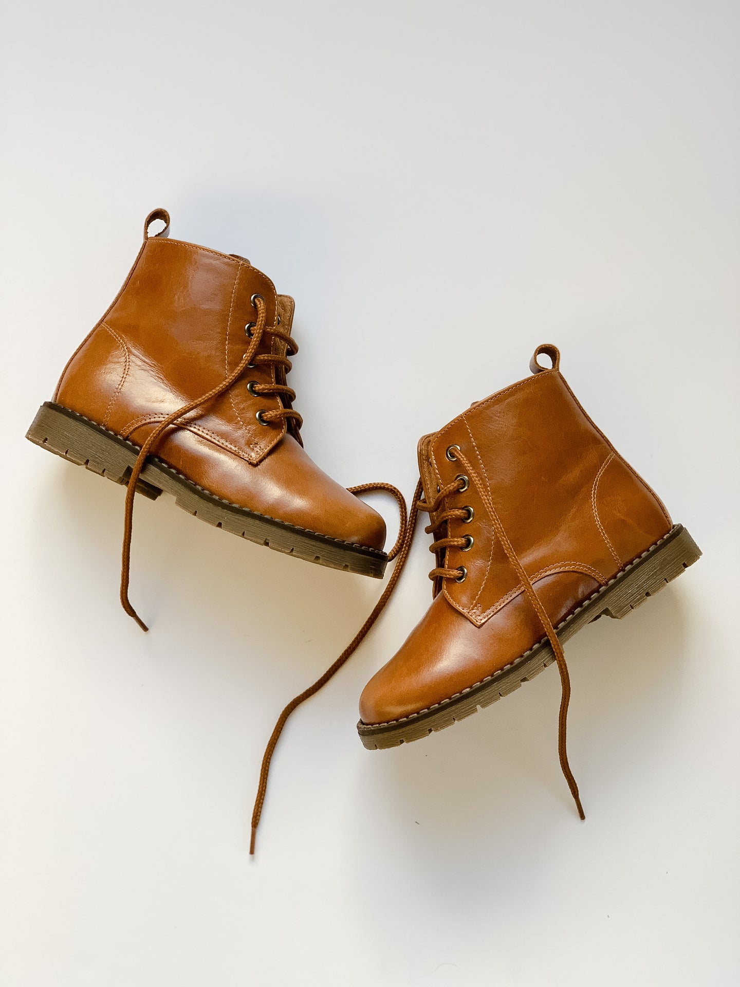 Vintage Brown Leather Unisex Boots