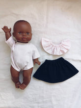 Doll Romper with Collar and Skirt- Medium ( Fits 30-38 cm dolls / 11-15 inch)