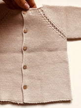 Knitted Jumper with wooden buttons-Beige/ LAST SIZES 3-6m & 6-9m!
