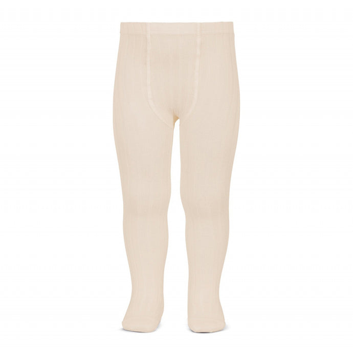 A must have classic pair of Condor tights in a delicate linen colour.  Details: ribbed knit. Elastic waistband with top stitched seams on the crotch. Super flat seams on heels and toes. 