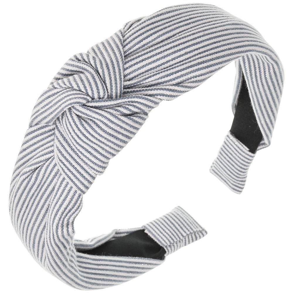 Fabric knotted headbands are the last fashion trend! Stripes and glitter fabric. Wholesale. Olivia Ann Accessories. Made in Spain