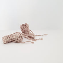 Baby Scalloped Knitted Booties - Ivory