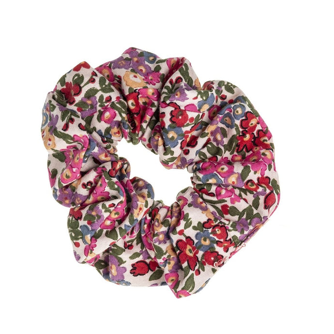 Liberty print Floral Scrunchie - Fuchsia