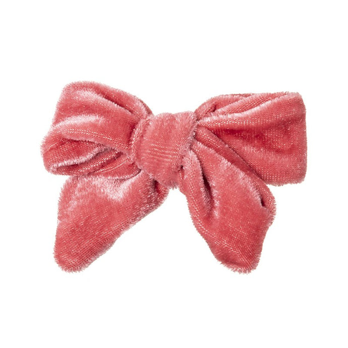 Double sided Velvet Medium bow - Coral