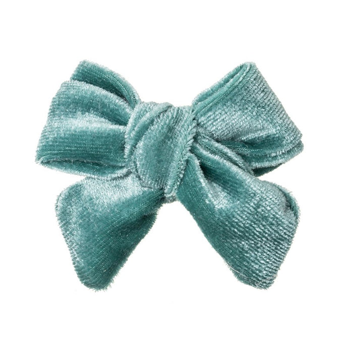 Double sided Velvet Medium bow - Emerald