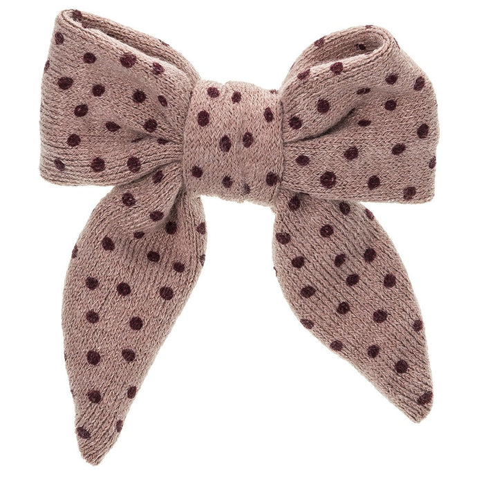 Beautiful Large Polka Dot fabric hair bow , a unique handmade piece! Approximately 13 x 13 cm and secured to a 6.5 cm alligator clip.  Olivia Ann wholesale