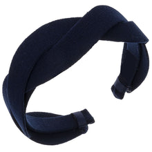 Lovely navy fabric plaited hairband. Beautifully handmade in Spain with extreme attention to detail. Suitable for girls or woman! Width 4 cm. Olivia Ann wholesale
