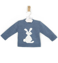 Blue Knitted Jumper with Bunny