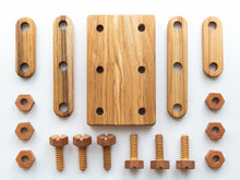 This hand-crafted Wooden Construction / Tools Set is incredible realistic and features tools with movable parts. Made from solid ash and beech wood and covered with natural oils. Perfectly polished for an heirloom quality toy . Poltora Stolyara. Australia.