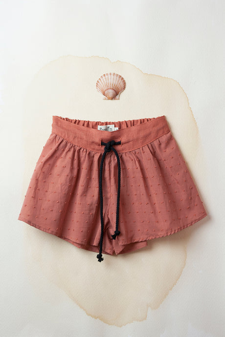 Terracotta High-Waisted Trouser-Skirt