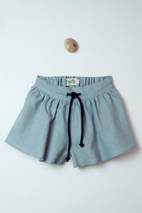 Blue High-Waisted Trouser-Skirt (SALE 50% OFF)