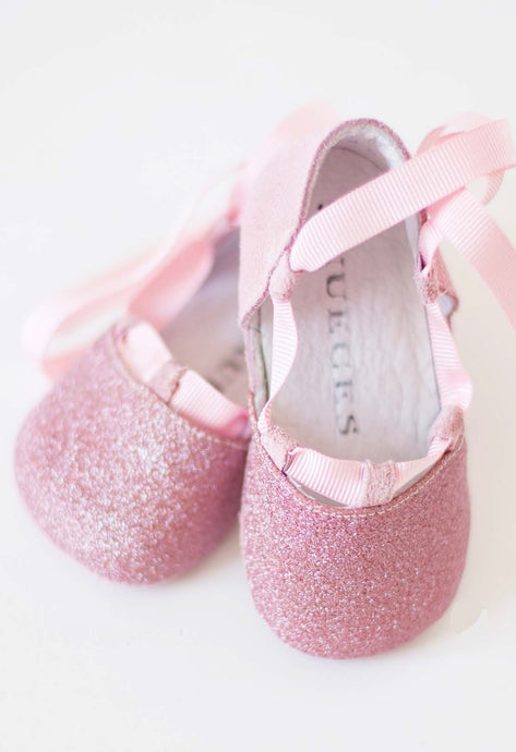 Baby Soft Suede leather and Glitter Ballet Flats (50% OFF)
