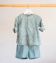 Oxford Linen Shorts - Aquamarine