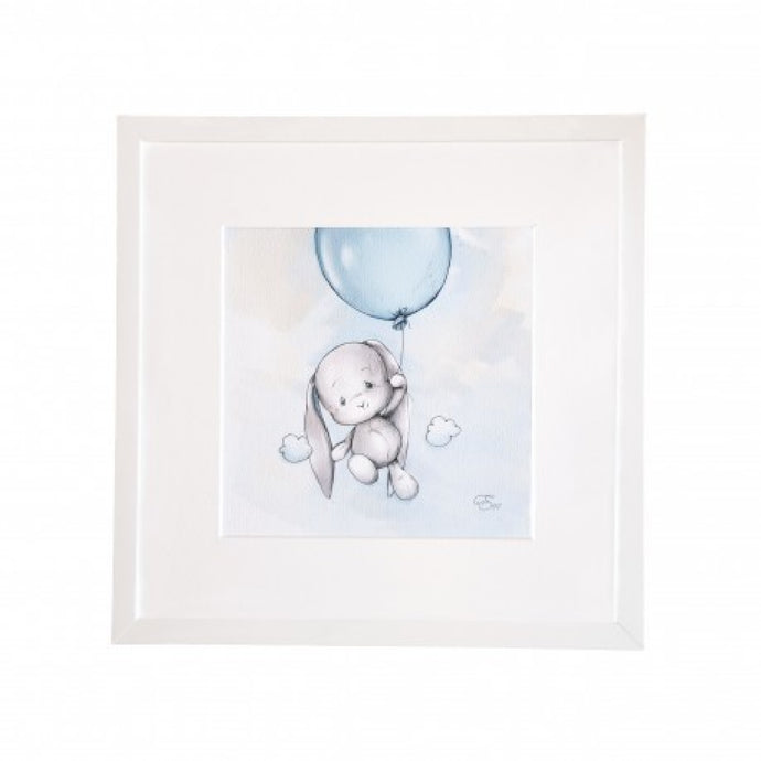 Art Frame- Bunny balloon in blue