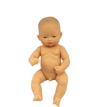 Stunning Miniland Doll - Asian Baby Boy , 32 cm (UNDRESSED)These anatomically correct dolls are vanilla scented to smell like a newly born baby. They have superbly designed facial features, stitched-on hair, and articulated arms, legs and neck / head.