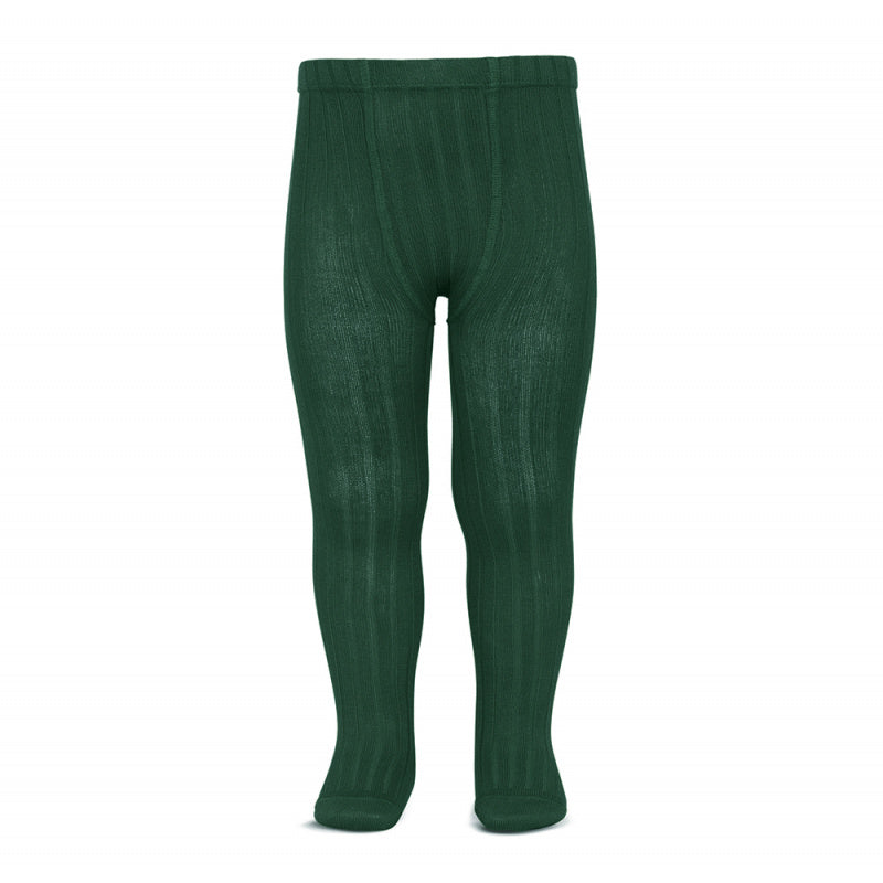 A must have classic pair of Condor tights in a lovely Bottle Green colour.  Details: ribbed knit. Elastic waistband with top stitched seams on the crotch. Super flat seams on heels and toes. Excellent quality!