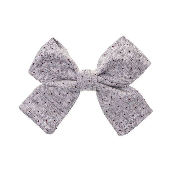 Herringbone Fabric bow - French Blue