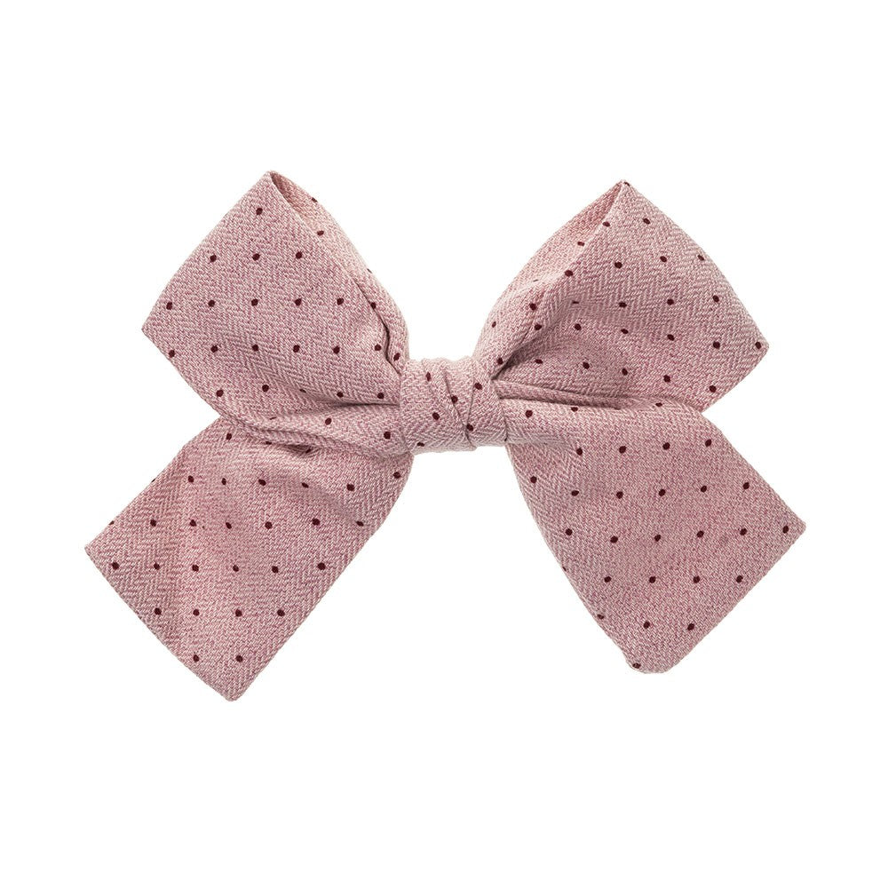 Herringbone Fabric bow - French Pink