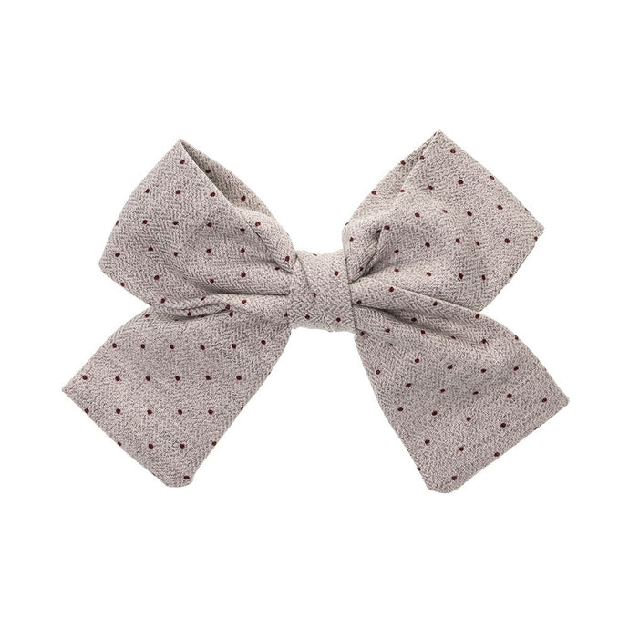 Copy of Herringbone Fabric bow - Grey