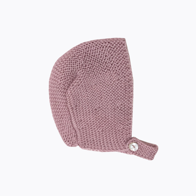 Knitted Bonnet Vintage Pink