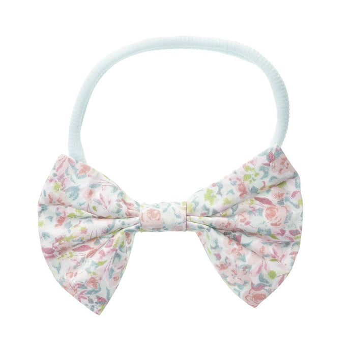 Baby Headband - English Rose ORGANIC COTTON (Baby Blue)