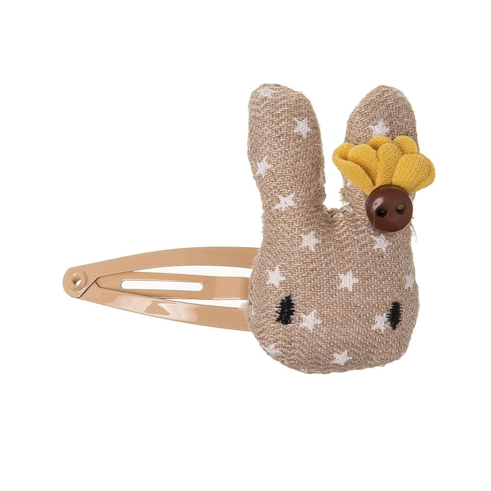 Bunny padded clip with stars- BEIGE