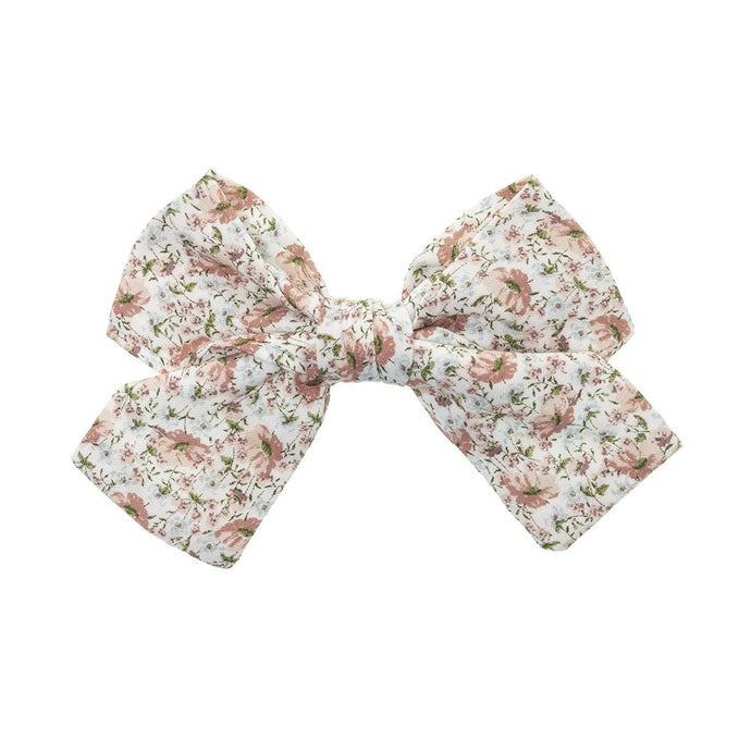 English Garden Floral Cotton bow - Ecru