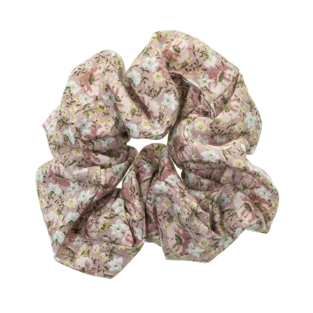 English Garden Floral Scrunchie - Pink