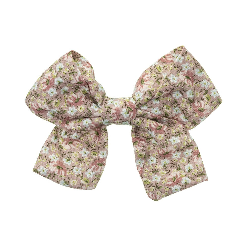 English Garden Floral Cotton bow - Pink
