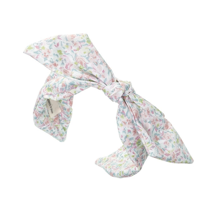 English Rose - Knotted Hairband with Bow ORGANIC COTTON