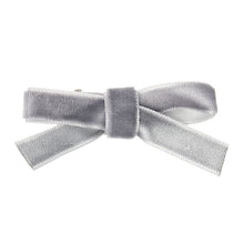 Light Grey Velvet small bow
