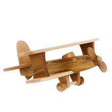 This beautiful wooden airplane is it is made of natural wood (oak and beech). Montessori organic toy. This original design plane is a perfect birthday gift idea for boys & girls or wooden toys collectors.