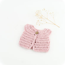 Doll Knitted VEST Blush Pink - M / L ( Fits 34 - 40 cm dolls / 13-15 inch)