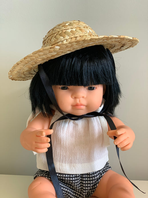 Doll's Straw Hat - (For 32 up to 40+ cm dolls).