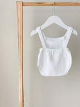 Baby Knitted Romper with pocket- White
