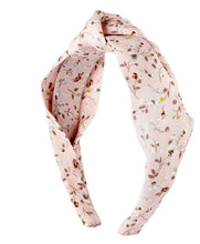 Floral Fabric Knot Hairband - Pink Paris
