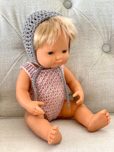 Doll Hand Knitted Organic Cotton Beanie - Grey