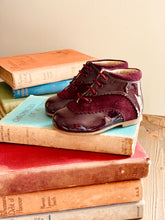 OLIVIA ANN Patent and Suede “Madrid” Boots - Burgundy