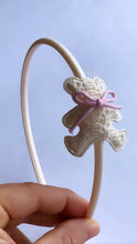 Knitted Teddy Bear Hairband - Beige