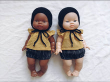 Black Knitted Bonnet -( Fits 32-40 cm dolls / 11-15 inch)