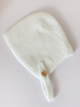 Baby Knitted Heirloom Bonnet - White