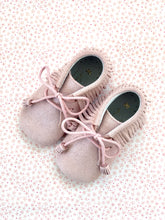 OLIVIA ANN Tassel Moccasin Pram Boots - Pink Sparkle
