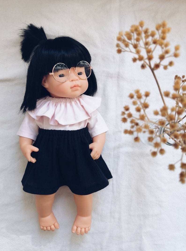 Cute doll with glasses on sale